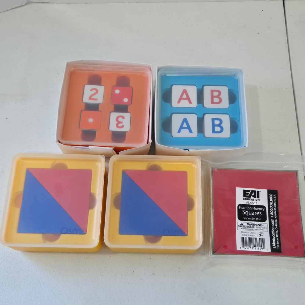Osmo Numbers Words Tangram Tiles & EAI Education Fraction Fluency Squares Lot